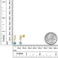 thumbnail image 6 of Gem Stone King 10K Yellow Gold Swiss Blue Topaz and Lab Grown Diamond Stud Dangle Earrings for Women | 1.05 Cttw | Gemstone November Birthstone | Round 4.5MM, 6 of 6