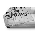 thumbnail image 3 of Saying Soft Flannel Fleece Throw Blanket, Phrase About Self Confidence Believe in Your Dreams Hand Lettering, Cozy Plush for Indoor and Outdoor Use, 50" x 70", Black and White, by Ambesonne, 3 of 6