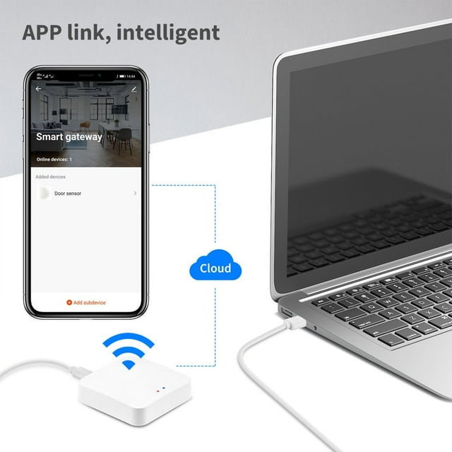 EIMELI Nouvelle Application Intelligente Tuya Gateway Graffiti ZigBe-e 3.0 Sans Fil pour Maison Intelligente Gateway Commande Vocale