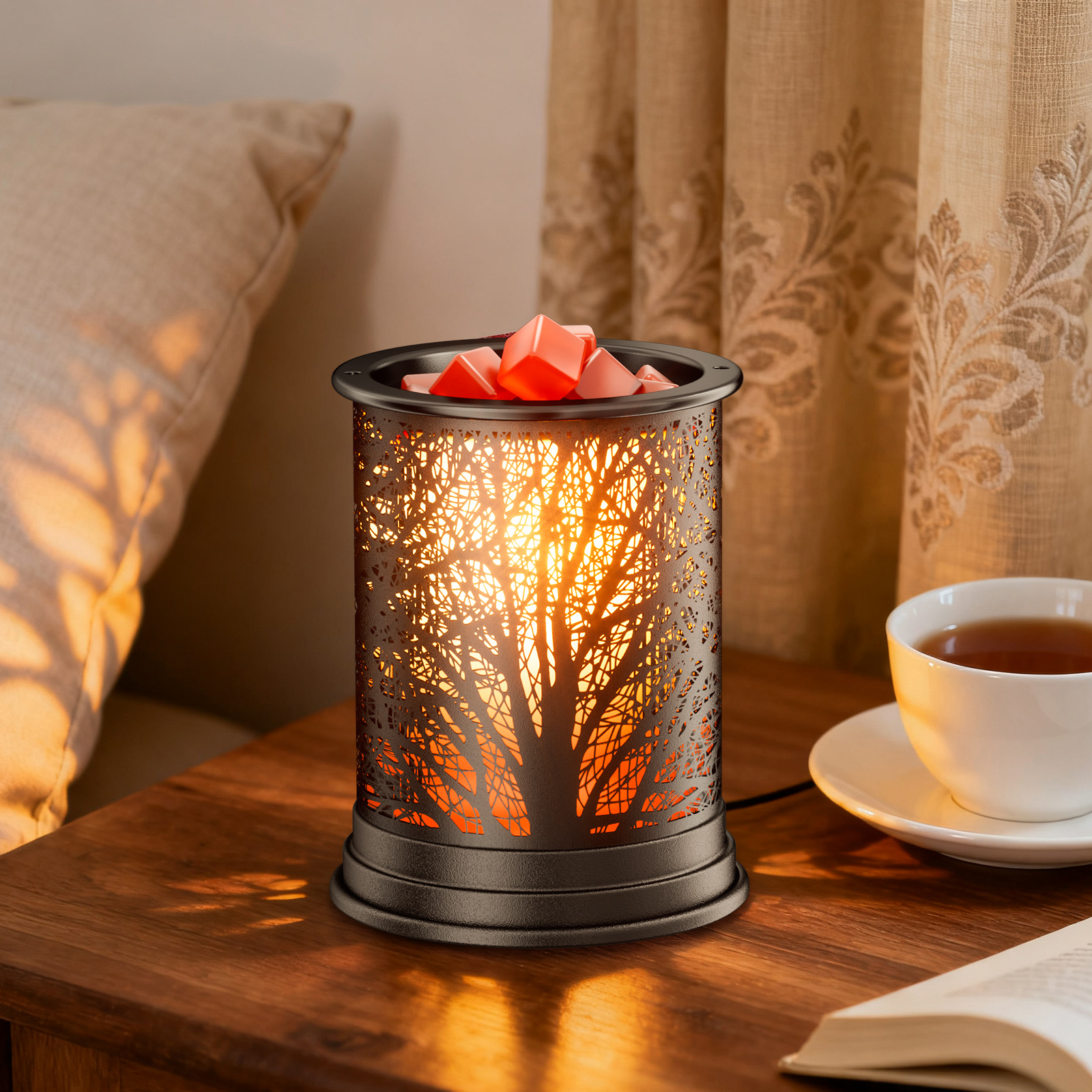 Untimaty Metal Wax Melt Warmer With Night Light photo 2