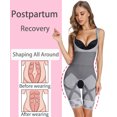 thumbnail image 7 of QRIC Full Body Shaper for Woman Bodysuit Waist Trainer Cincher Corset Tummy Control Thigh Slimmer Shapewear Compression Garments Gray S/M, 7 of 7