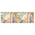 thumbnail image 6 of Yayeee Kitchen Valance Rod Pocket 54" x 18" Living Room Window Curtain, Beige Rainbow Clouds, 6 of 6