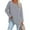 Gray, variant on Njoeus Plus Size Tops for Women, Women Casual V-Neck Long Sleeve Tunic Tops Shoulder Drop T-Shirt Blouses