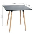 thumbnail image 4 of 31.5 Inch Dining Table with Beech Legs Adjustable Height for Living Room,Dining Room,Small Apartment,Black Tabletop, 4 of 5
