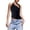 Black, variant on Wang6 Womens Cropped Halter Tank Tops Trendy Sleeveless One Shoulder Cami Tops Causal Asymmetric Hem Slim Fit Backless Summer Shirts Black S