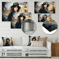 thumbnail image 4 of Designart "Stylish 1900S Modern Portrait I" Fashion Metal Art Living Room, 4 of 5