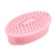 thumbnail image 5 of Cepillo exfoliante corporal de silicona, cepillo de masaje para baño de bebé, cepillo de fregado para el cuero cabelludo y ducha, color rosa, 5 of 8