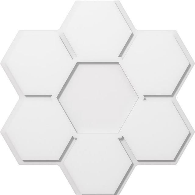 Ekena Millwork CMP28DY 28 Pouces x 9,75 Pouces Médaillon de Plafond Contemporain en PVC de Qualité Architecturale Carrée