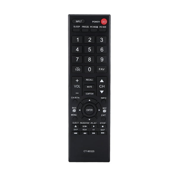 Nuevo y moderno control remoto portátil CT-90325 para televisores inteligentes Toshiba LCD, color negro.