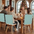 thumbnail image 5 of Christmas Tree Chair Covers Set of 1 Green Christmas Snowflake Winter Xmas Chair Back Covers Stretch Removable Washable Slipcovers Protector for Dining Room Kitchen Party Decor, 5 of 5