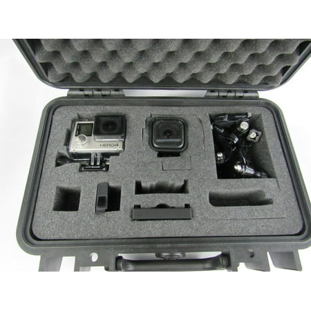Pelican Case 1170 with Custom Foam Insert for GoPro Hero 4, Hero Session and Accessories (Case &