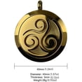 thumbnail image 4 of Sacred Triple Spiral Flower Shield Necklace,Talisman Amulet Necklace, 4 of 4