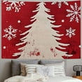 thumbnail image 2 of Pratyus Christmas Tree Snowflakes Tapestry Wall Hanging Short Plush Fabric Dorm Decoration 40x30inch, 2 of 6