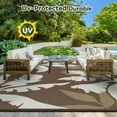 thumbnail image 3 of VUNATE Outdoor Rug Carpet 5'x8' Waterproof Reversible Patio Rug Portable Indoor Outdoor Rug Plastic Straw Rug for Beach RV Camping Garden Picnic Deck Backyard Tropical Porch Decor Brown, 3 of 8