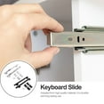 thumbnail image 3 of NIAIZEK 2-Pack Steel Drawer Slides for Keyboard Tray with Soft Close Feature and, 3 of 6