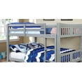 thumbnail image 4 of Full Over Full Bunk Bed - Gray Wood Frame, Transitional Style, w/ Ladder - Bedroom Furniture. Solid Wood & Veneer, 81"L x 58"D x 60"H. Easy Assembly., 4 of 6