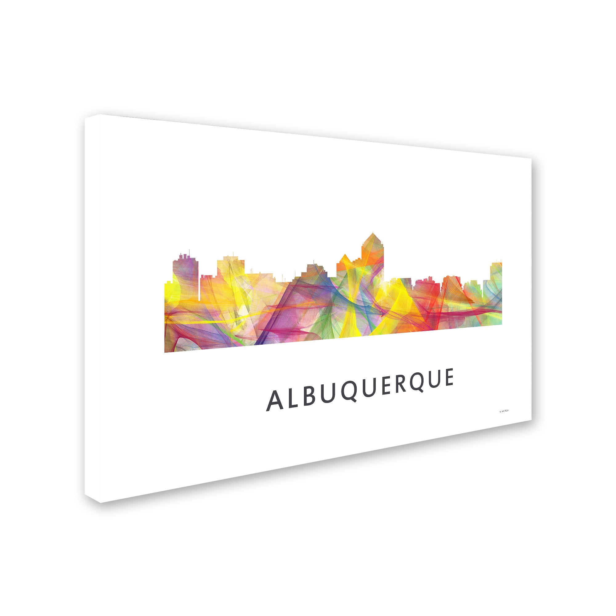 Trademark Fine Art 'Albuquerque New Mexico Skyline WB-1' Canvas Art by Marlene Watson