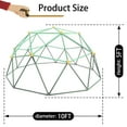 thumbnail image 6 of SMkidsport 10ft Outdoor Climbing Dome with 800LBS Capacity | Anti-Rust & UV-Resistant Metal Jungle Gym Playset for Backyard | Kids Play Equipment for Garden, School, Ages 3-12, 6 of 7