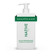 Native Scalp Refreshing 2-in-1 Shampoo & Conditioner, Eucalyptus & Mint, Sulfate & Paraben Free, 16.5 oz
