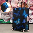 thumbnail image 4 of Black Blue Butterfly Pattern Luggage Cover Fashion Suitcase Cover Baggage Covers Fit 25-28 Inch Luggage (Go Travel), 4 of 5