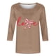 thumbnail image 5 of RKSTN Valentines Gift 3/4 Length Sleeve Womens Tops Oversized Crewneck Valentine Day Loves Heart Graphic Print Short Sleeve T Shirt Womens Casual Plus Size Round Neck Three Quarter Sleeve Tee Shirt, 5 of 6