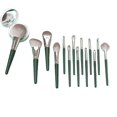 thumbnail image 3 of Makeup Brushes 14pcs/set Green Make Up Brush With Bag Cosmetics Beauty Tool Foundation Powder Blush, 3 of 5