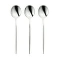 thumbnail image 5 of Smarty 7" Shiny Silver Moderno Disposable Plastic Dessert Spoons 300ct, 5 of 7