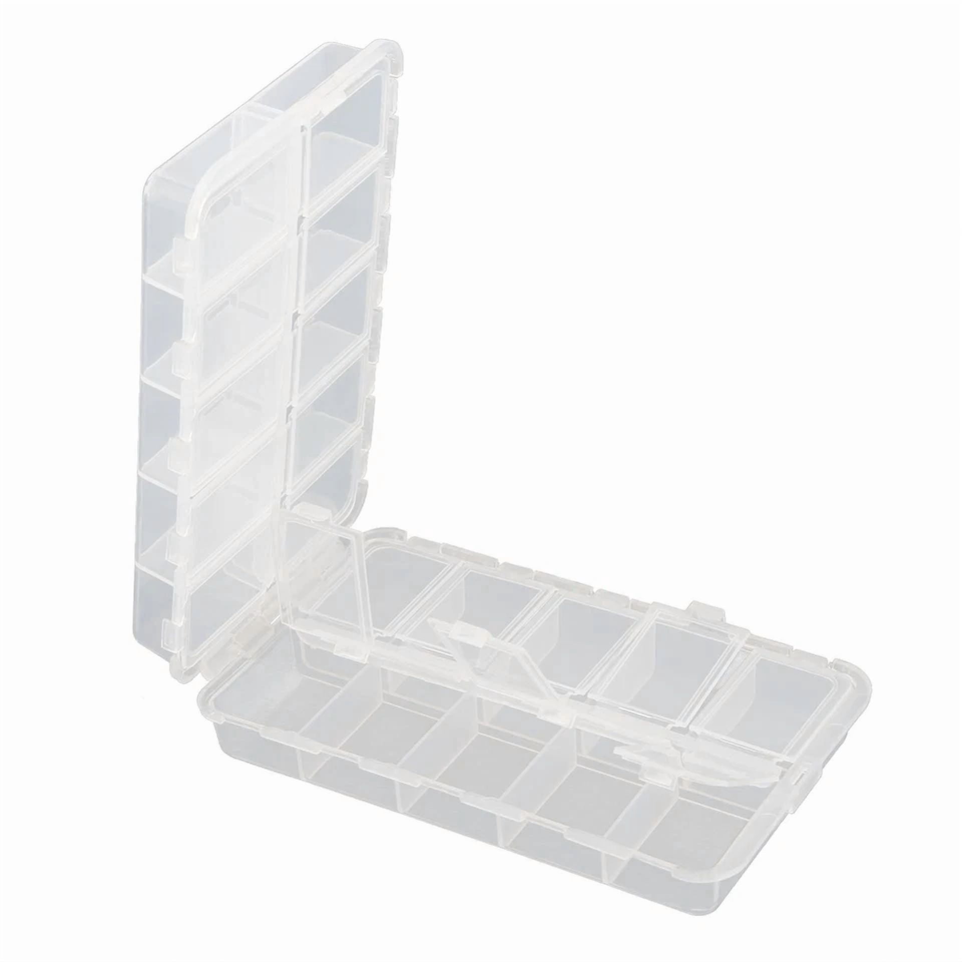 KNACK- Portable Fishing Tackle Box 2 Layers 20 Compartments Lures Baits Hooks Storage