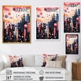 thumbnail image 4 of Designart "Bubblegum Horizon Cityscape IV" Cityscapes Canvas Wall Art - Industrial Pink City Art Deco Hallway Wall Art Decor, 4 of 6