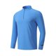 thumbnail image 2 of Blusa y camisa de manga larga con cuello alto para hombre, color liso, informal, deportiva, con cremallera, de poliéster., 2 of 6