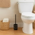 thumbnail image 2 of Black Marble Toilet Brush and Holder Set, 2 of 9