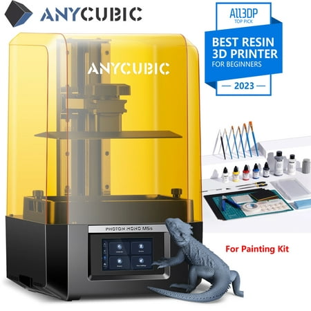 ANYCUBIC 12K Resin 3D Printer, Photon Mono M5s 10.1'' 12K HD Mono Screen, 3X Fast Printing, Self-Leveling and Intelligent Detection, 7.87'' x 8.58'' x 4.84'' Printing Size