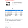 thumbnail image 2 of Front and Rear Wheel Hub and Bearing Kit - Compatible with 2008 - 2013 Mitsubishi Outlander 2.4L 4-Cylinder 2009 2010 2011 2012, 2 of 2