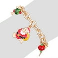 thumbnail image 4 of opvise Christmas Unisex Santa Tree Elk Pendant Charm Chain Bracelet Hand Wrist Jewelry, 4 of 6