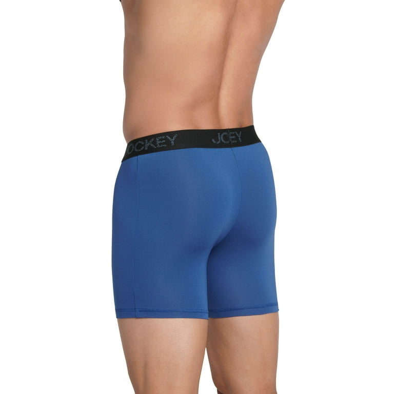 Jockey® Essentials Men's Microfiber Boxer Brief Underwear, Pack of 3,  Moisture Wicking Boxer Brief, Workout Underwear, Sizes Small, Medium,  Large