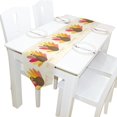 thumbnail image 3 of EREHome Chevron Happy Thanksgiving Turkey Autumn Table Runner 13x90 Inches Yellow Table Top Decoration, 3 of 5