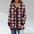 thumbnail image 1 of Cárdigan informal de punto con estampado navideño para mujer, chaqueta con botones y abrigo para mujer, 1 of 6