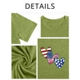 thumbnail image 4 of XCHQRTI Heart Women Graphic Shirt Plus Size 4th of July Short Sleeve Shirt Valentine's Day Top, 4 of 5