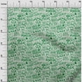 thumbnail image 3 of oneOone Viscose Jersey Green Fabric Writing Beach Sewing Craft Projects Fabric Prints By Yard 60 Inch Wide, 3 of 4