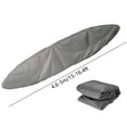 thumbnail image 3 of Kumdkd Universal Waterproof Kayak Cover - Heavy-Duty Oxford Fabric Canopy for 10.7-11.4ft Boats | UV & Weather Protection for Storage/Transport (Grey), 3 of 8