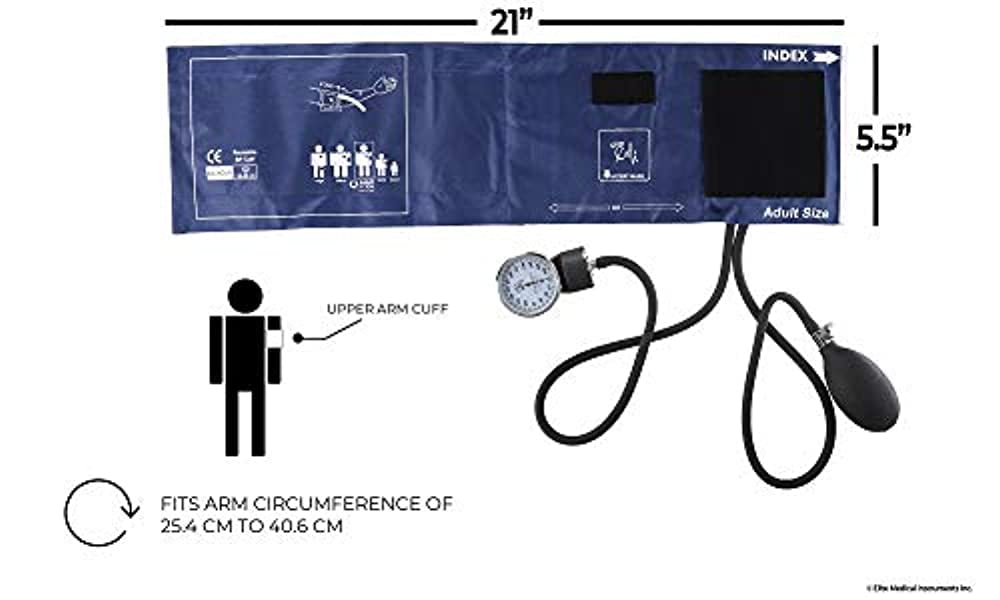 EMI Sprague Rappaport Stethoscope and Aneroid Sphygmomanometer Blood Pressure Set Kit NAVY - #330