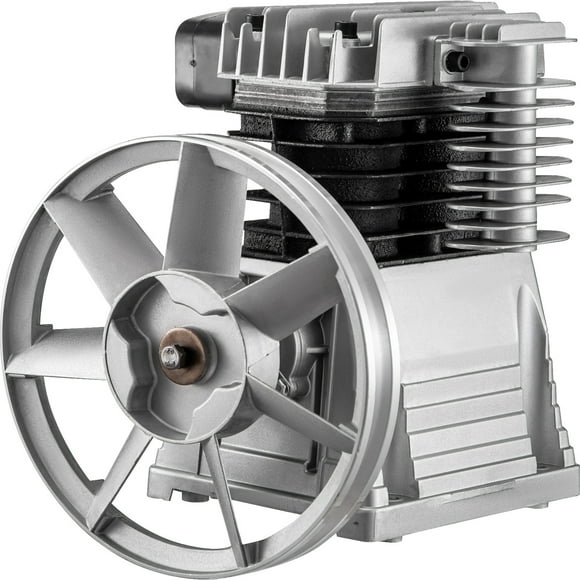 VEVOR Industrial 3HP Air Compressor Head Pump Motor 160PSI 1300/min Single Stage Twin Cylinder Aluminum Air Compressor Head Piston Style Splash Lubrication Pump Single Stage
