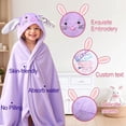 thumbnail image 3 of Toalla de bebé con capucha Baosity Bunny con nombre para niñas y niños, 3 of 8