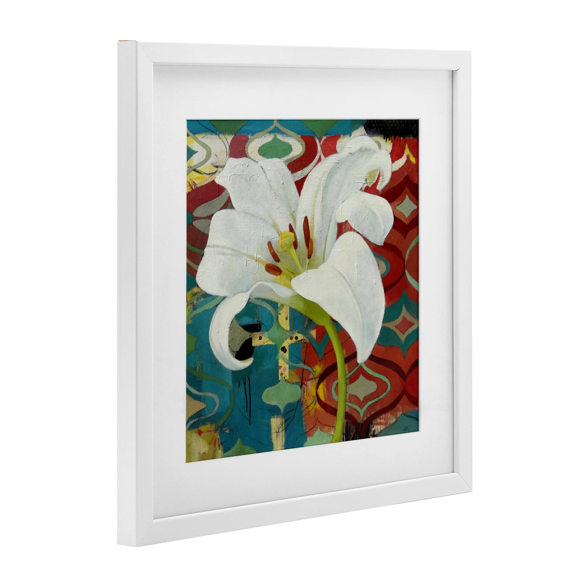 Stupell Industries In The Spotlight Lily White Framed Print Under Glass, design by Pierre-Auguste Renoir