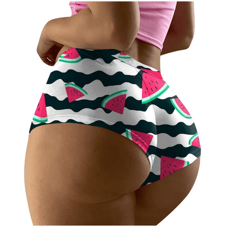 Fulorrnie Underwear for Women Breathable Seamless Cute Comfort Panty Briefs Cheeky Hiphuggers Panties  Black  M
