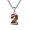 Number 2, variant on Men's Stainless Steel Athletes Number 00-99 Necklaces Sport Pendant Chain Football Team Inspiration Jewelry Number 78