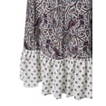thumbnail image 3 of FashionOutfit Women's Long Bell Sleeve All Over Print Mini Loose Fit Dress, 3 of 4