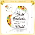 thumbnail image 7 of WaaHome Gift for GradnMom,4" Heart Shape Mother's Day Gift for for Grandmother,to The World,You are A Grandma,But to Our Family,You are The World, 7 of 7