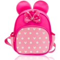 thumbnail image 1 of Mochilas pequeñas y bonitas de color rosa para niñas pequeñas, mochila de viaje con orejas de ratón de dibujos animados, mochila de viaje para niños, mochila preescolar con lazo para bebés y niños peq JFHHH pequeña, 1 of 5