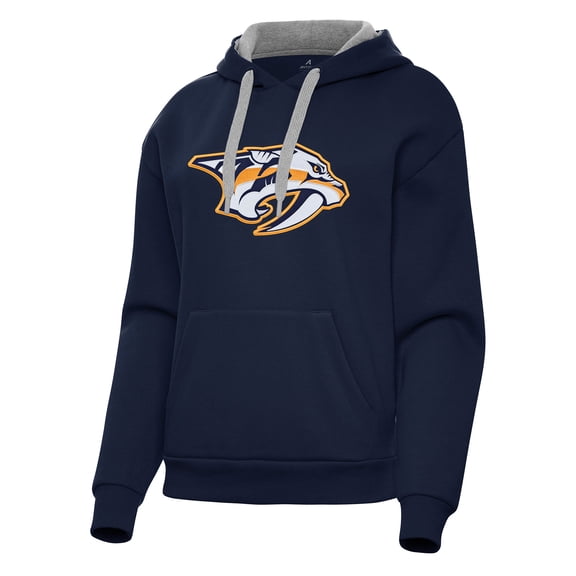 Women's Antigua Navy Nashville Predators Victory Pullover Hoodie